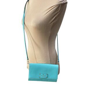 Kate Spade Crossbody Bag Purse Teal Blue Small Travel Adjustable